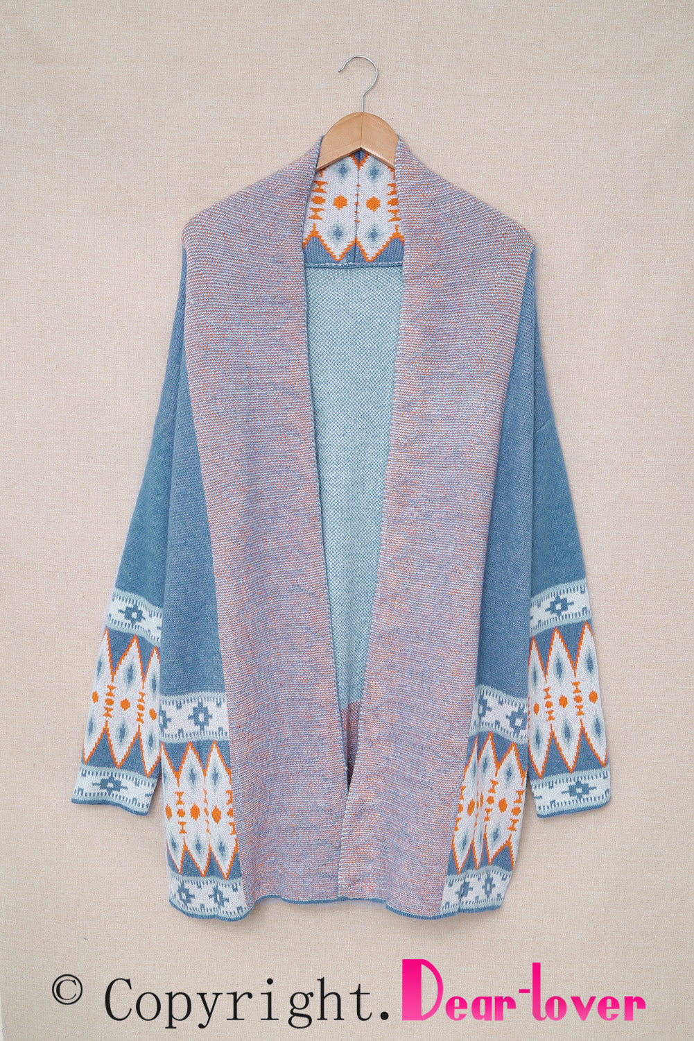 Marrakech Sky - Open Front Knitted Cardigan