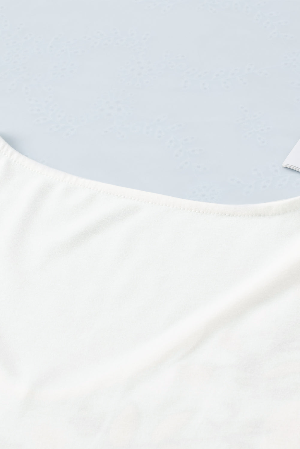 Ivory Medina Embroidered V Neck Babydoll Blouse