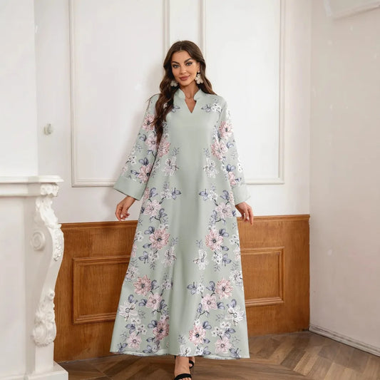 Floral Beaded Saudi Style Abaya – kufeyeh.com