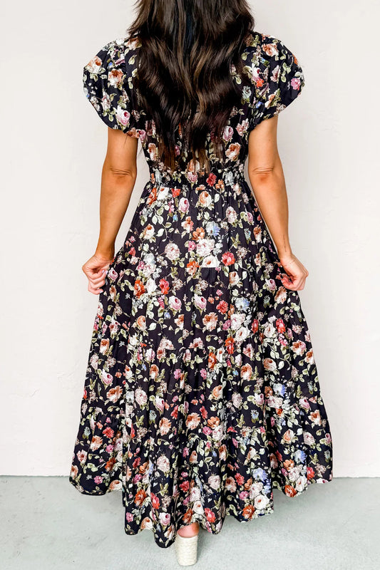Damascus Bloom — Flowing Maxi Dress