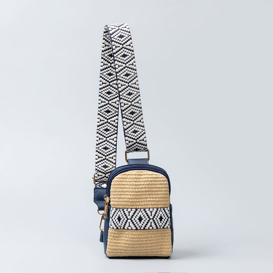 Madaba Mélange - Straw Braided Crossbody Bag