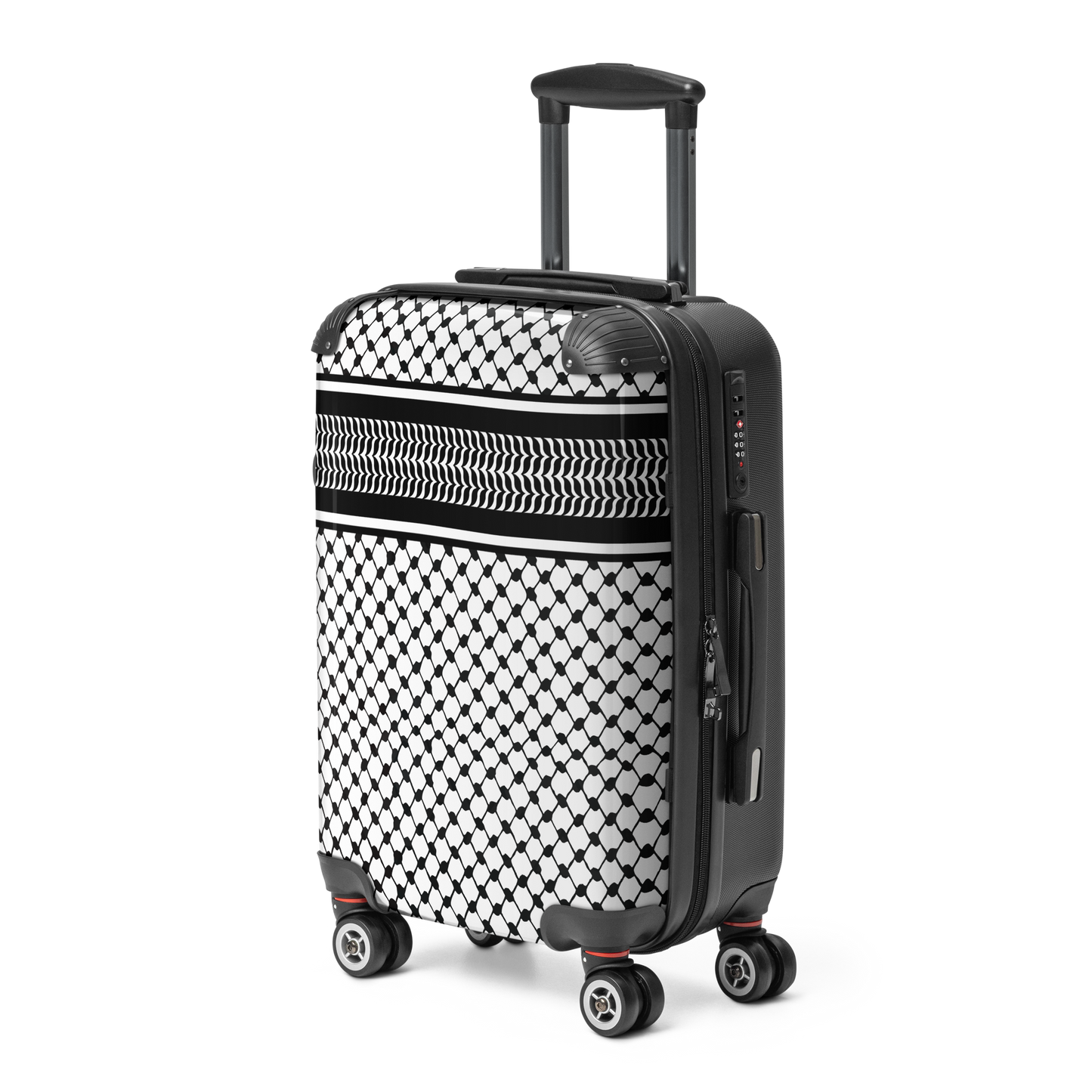 Hard-shell suitcase - Palestinian kufeyeh pattern