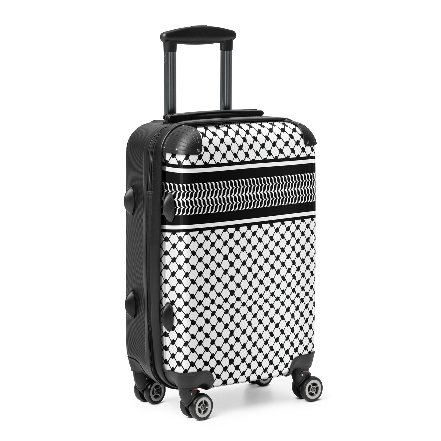 Hard-shell suitcase - Palestinian kufeyeh pattern