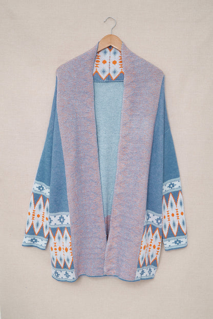 Marrakech Sky - Open Front Knitted Cardigan