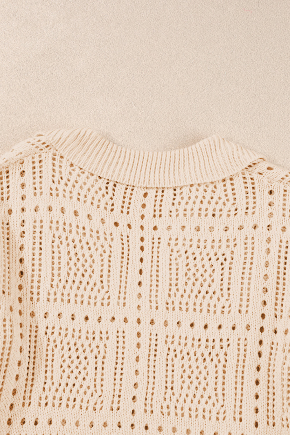 Alhambra Apricot | Crochet Lace Short Sleeve Blouse