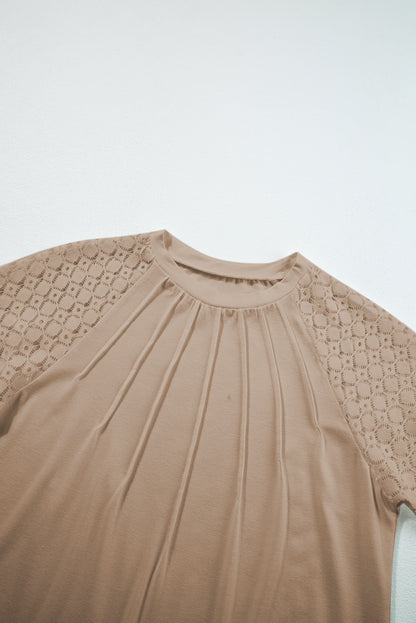 Beirut Serenity - Khaki Lace Raglan Sleeve Tee