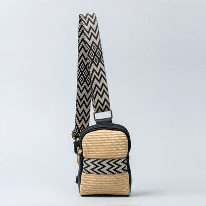 Madaba Mélange - Straw Braided Crossbody Bag