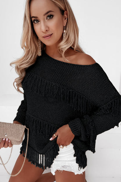 Nomadic Sands Tasseled Knitted Sweater