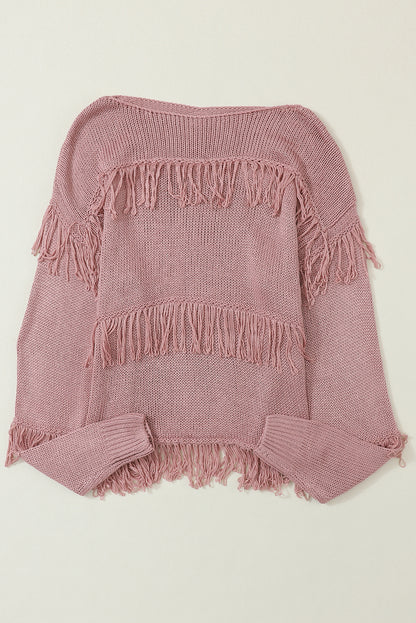 Nomadic Sands Tasseled Knitted Sweater