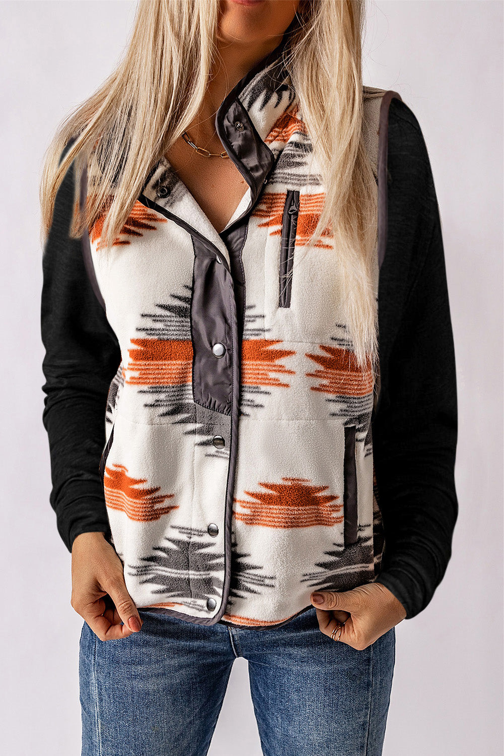 Amber Souq Fuzzy Vest Jacket