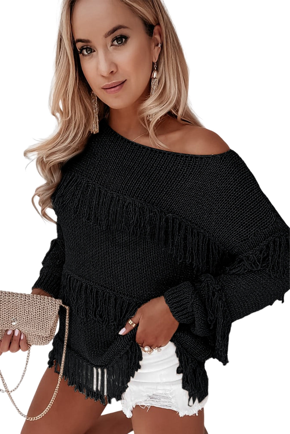 Nomadic Sands Tasseled Knitted Sweater