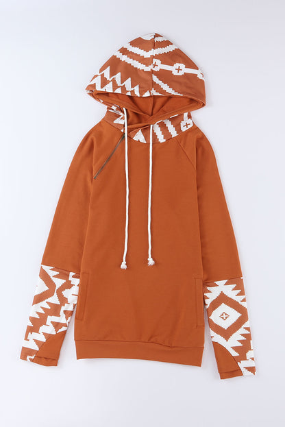 Saharan Patchwork Thumb Hole Hoodie