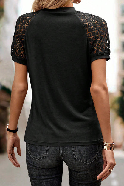 Beirut Serenity - Khaki Lace Raglan Sleeve Tee