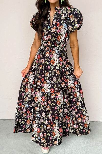 Damascus Bloom — Flowing Maxi Dress