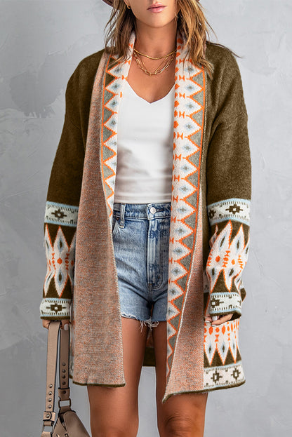 Marrakech Sky - Open Front Knitted Cardigan