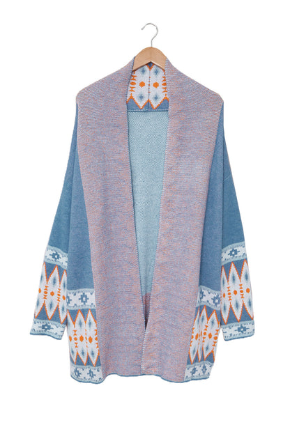 Marrakech Sky - Open Front Knitted Cardigan