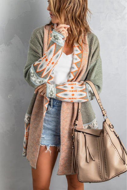 Marrakech Sky - Open Front Knitted Cardigan