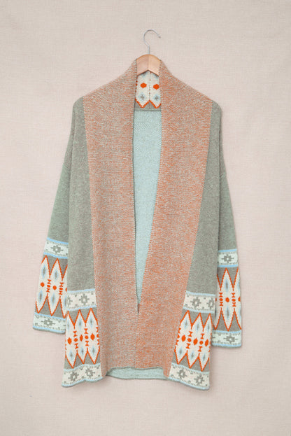 Marrakech Sky - Open Front Knitted Cardigan