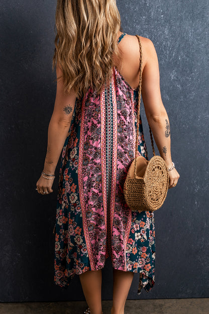 Rasoun Retreat: Floral Patchwork Print Long Sundress