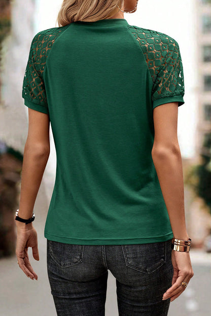 Beirut Serenity - Khaki Lace Raglan Sleeve Tee