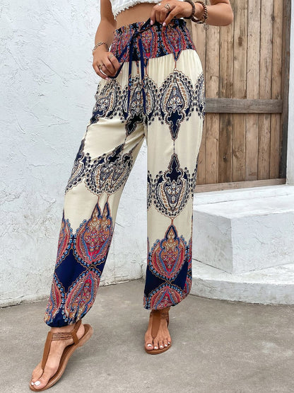 Souk Serenity - Smocked High Waist Pants