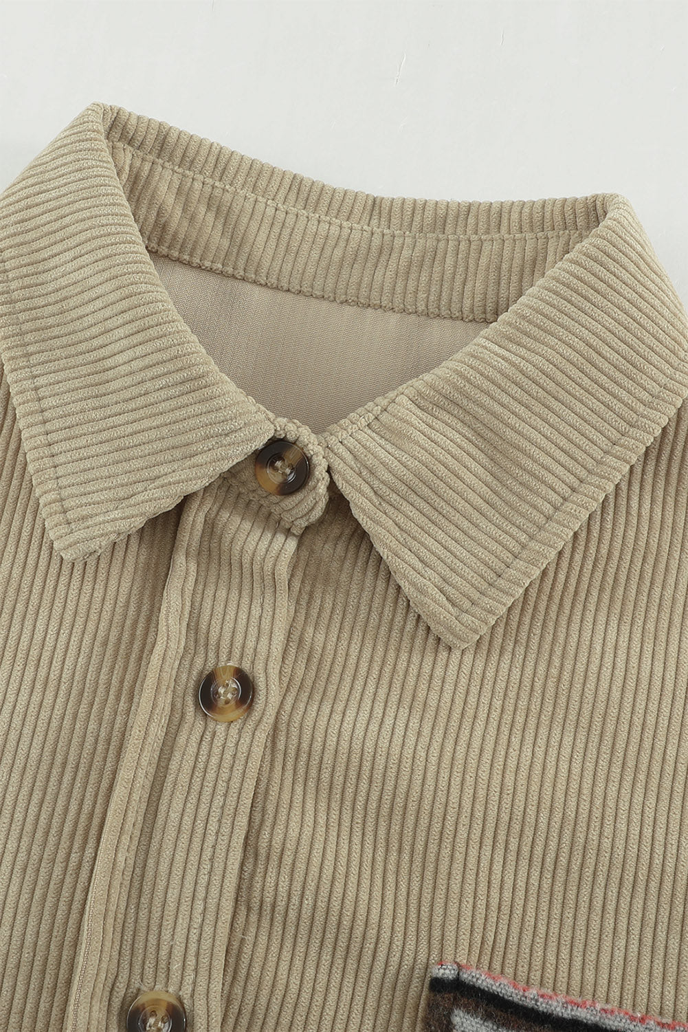 Chill Sands - Sleeve Pocketed Corduroy Shacket