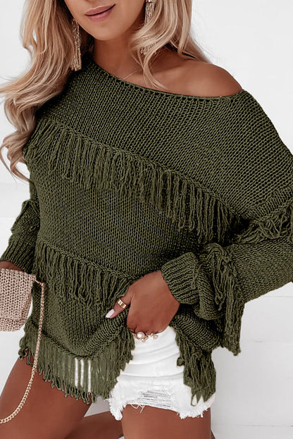 Nomadic Sands Tasseled Knitted Sweater