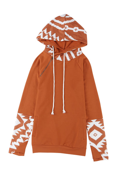 Saharan Patchwork Thumb Hole Hoodie