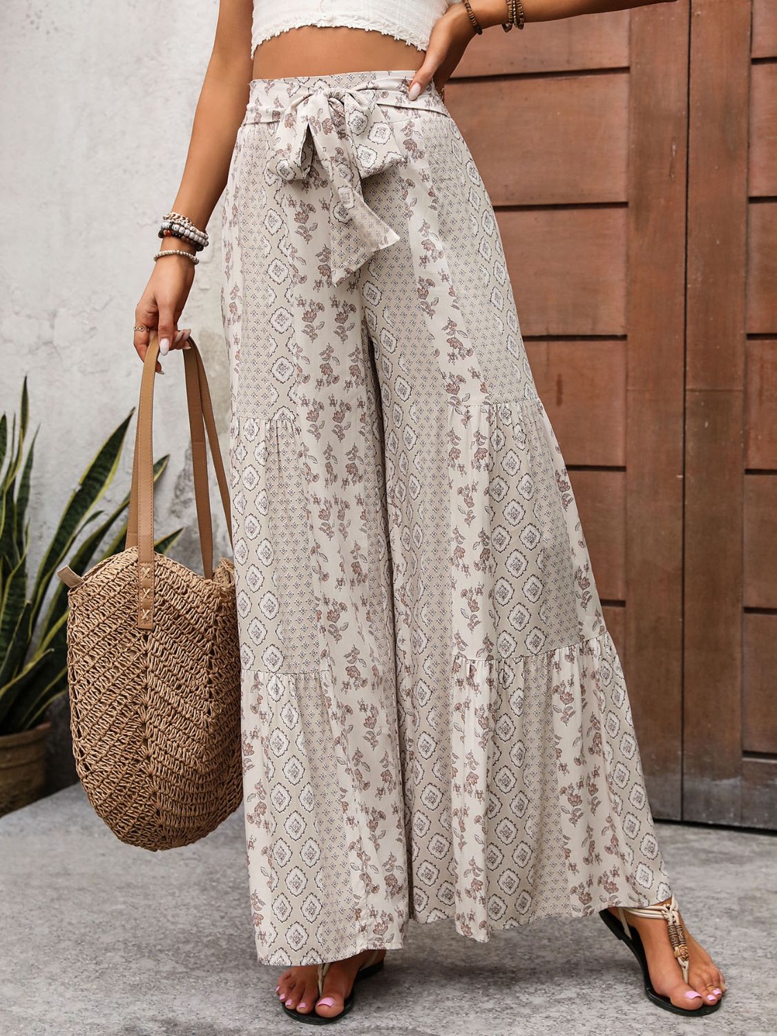 Desert Mirage | Printed Wide Leg Pants