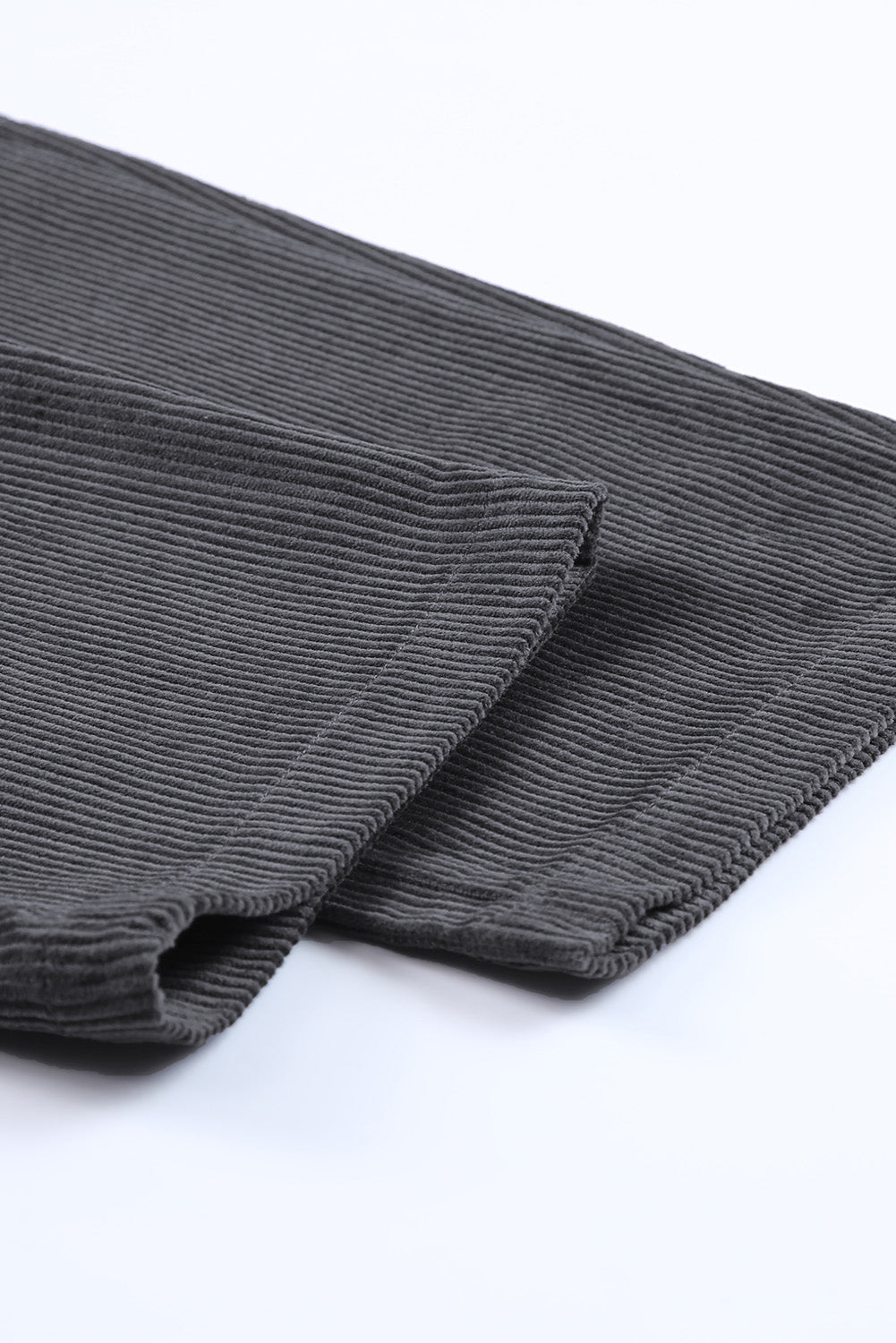 Abdali Aura - Gray Corduroy High Waist Straight Leg Pants