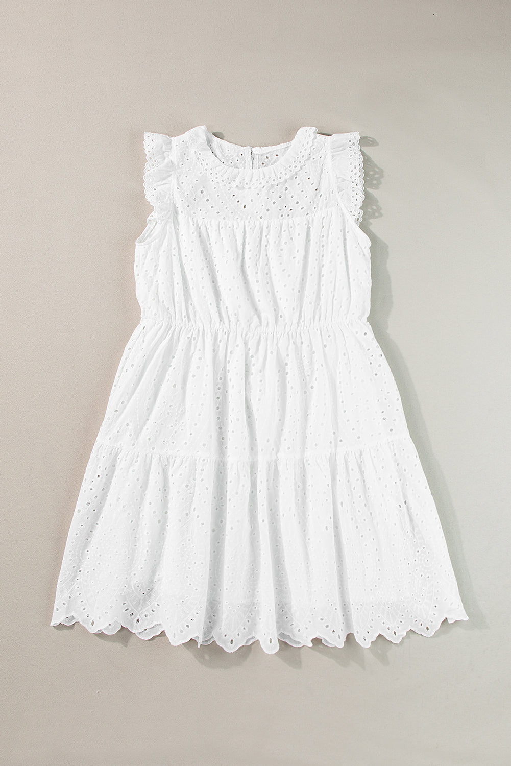 Moroccan Dream | White Elegant Flutter A-line Short Dress