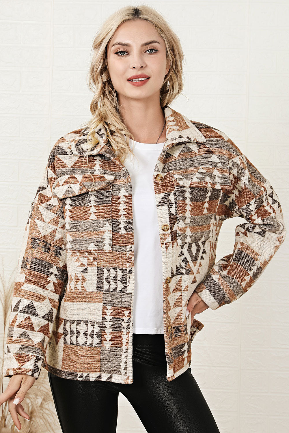 Desert Mirage - Flap Pocket Button-up Jacket