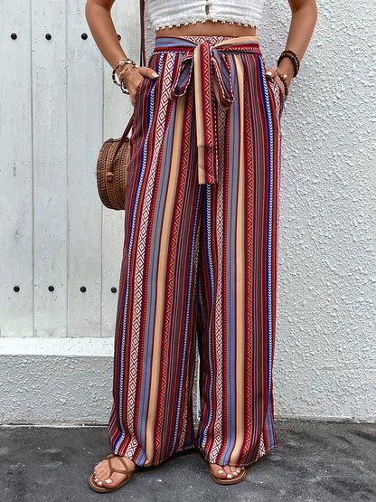 Balqa Geometric Wide Leg Pants