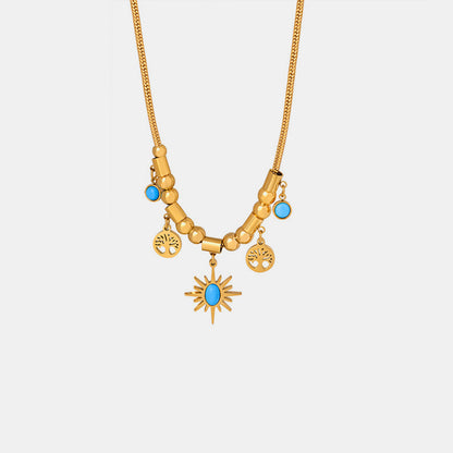 Mesopotamian Gleam: Gold-Plated Charm Necklace