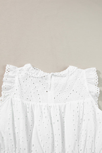 Moroccan Dream | White Elegant Flutter A-line Short Dress