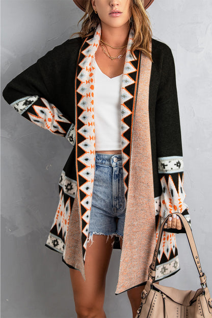 Marrakech Sky - Open Front Knitted Cardigan