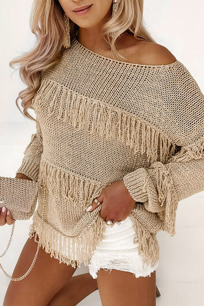 Nomadic Sands Tasseled Knitted Sweater