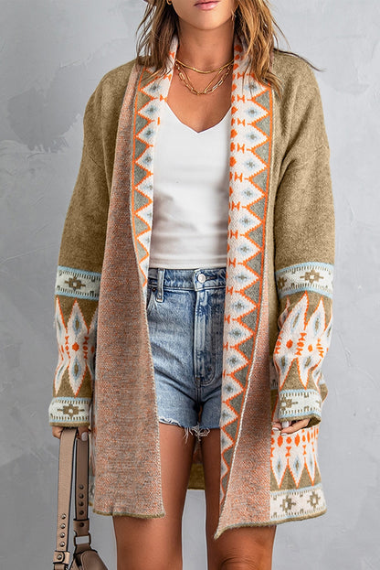 Marrakech Sky - Open Front Knitted Cardigan