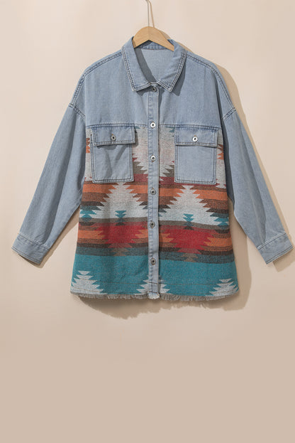 Azure Nomad - Plus Size Denim Jacket