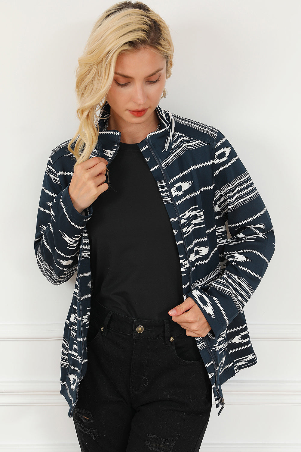 Twilight Tapestry Pattern Zipped Jacket