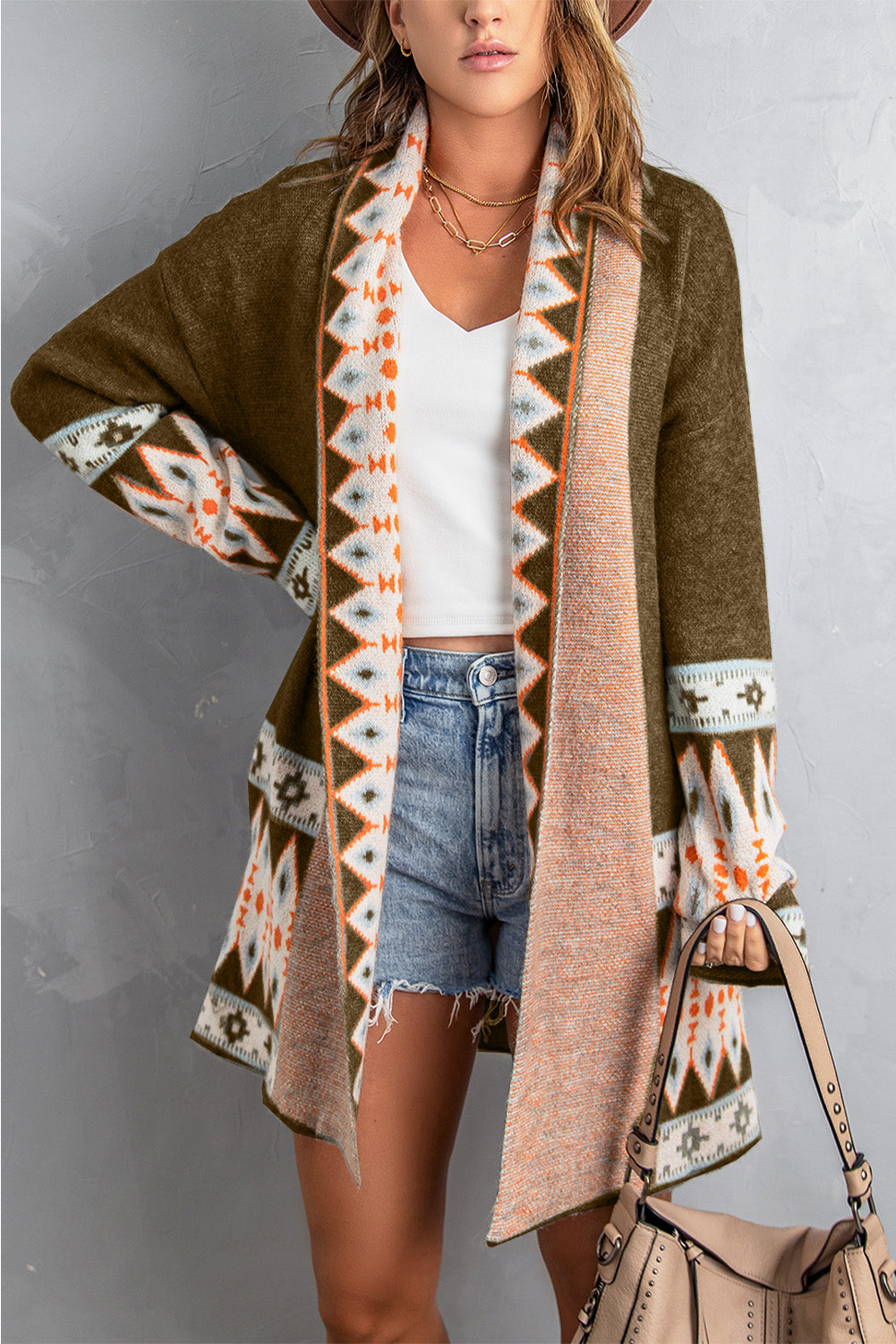 Marrakech Sky - Open Front Knitted Cardigan