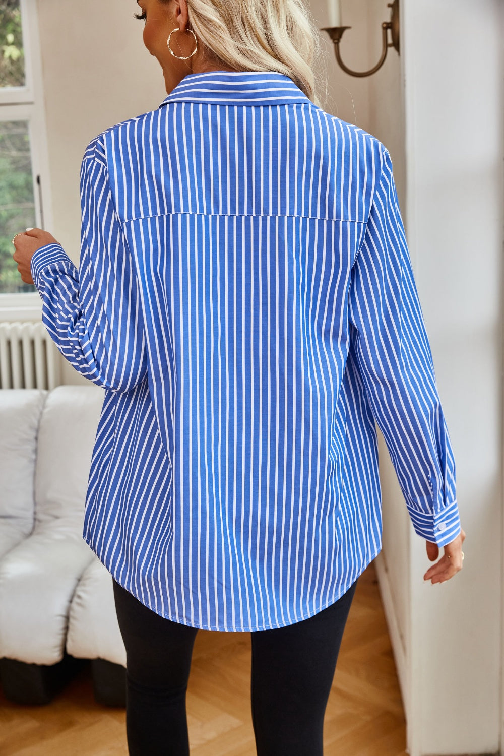 Amman dynamic | Striped Button Up Long Sleeve Shirt