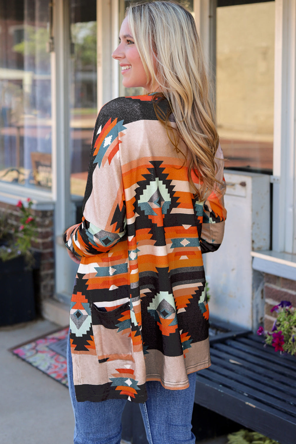 Tangier Sunset Tribal Print Cardigan