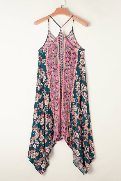 Rasoun Retreat: Floral Patchwork Print Long Sundress