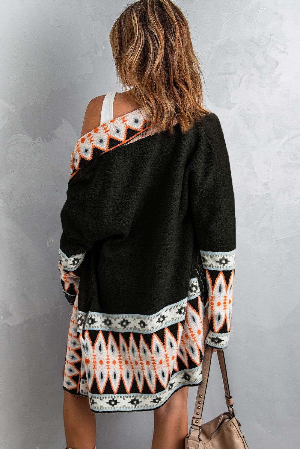 Marrakech Sky - Open Front Knitted Cardigan