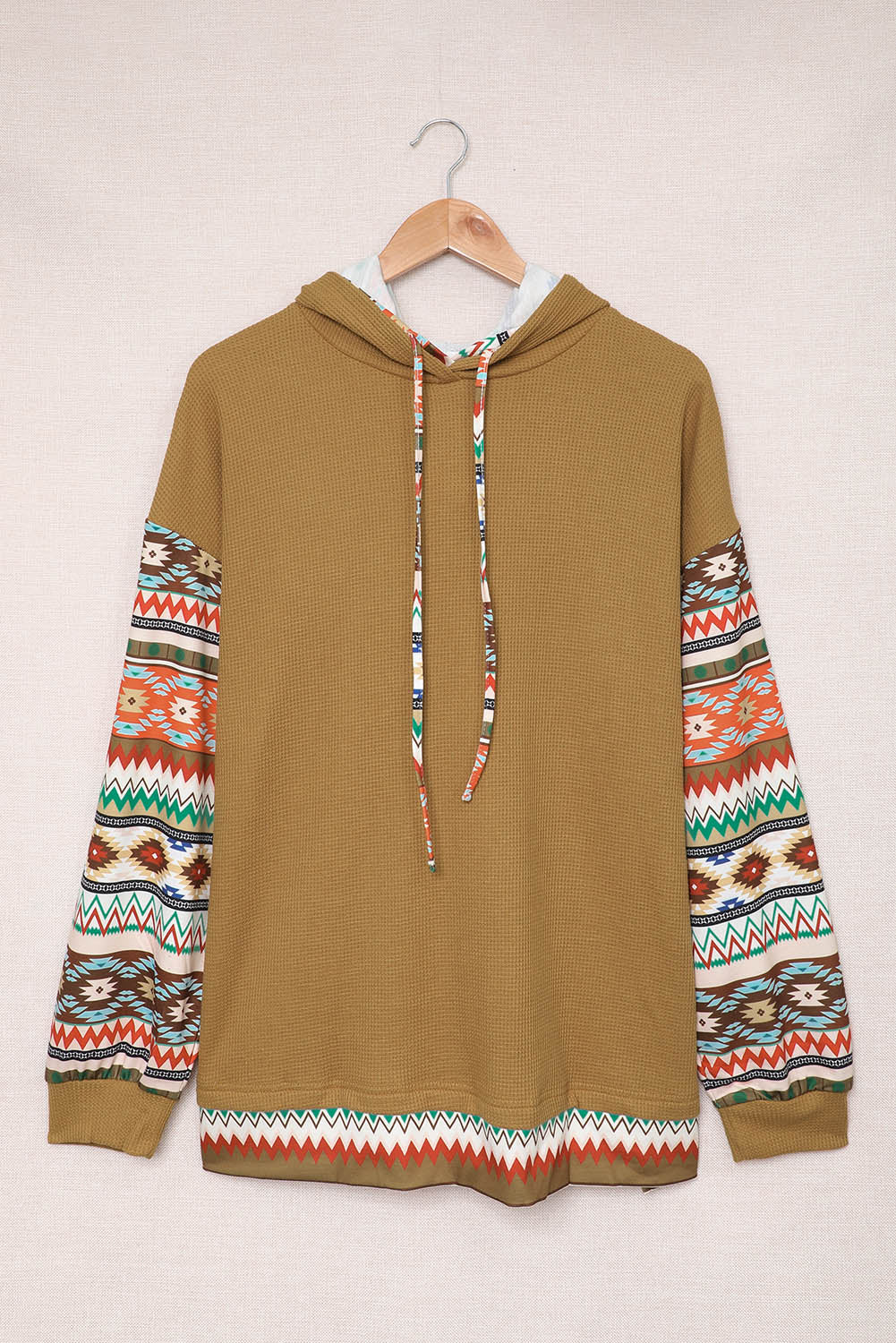 Rum Mirage Plus Size Hoodie: Waffle-Knit