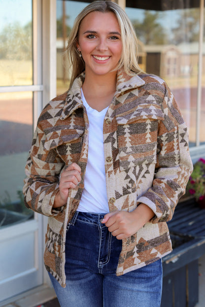 Desert Mirage - Flap Pocket Button-up Jacket