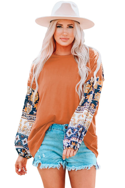 Jericho Bloom Boho Balloon Sleeve Top with Lace Details