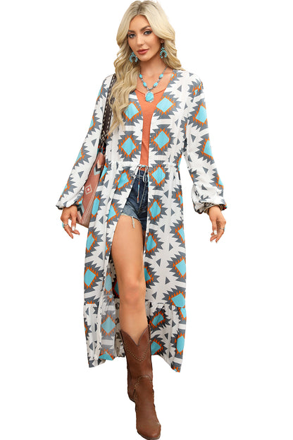 Casablanca Sands - Print Duster Open Front cardigan