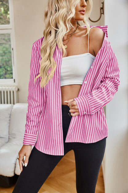 Amman dynamic | Striped Button Up Long Sleeve Shirt